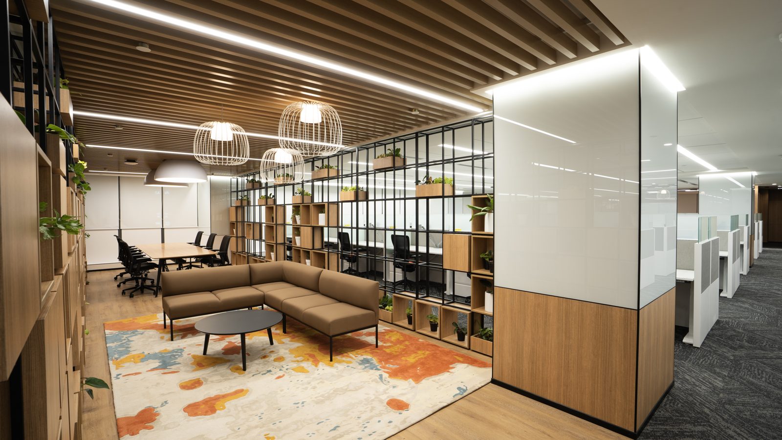 AMD โ engineered ceiling installation by Unicorn
