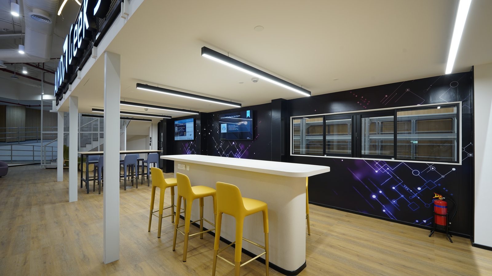 AMD โ engineered ceiling installation by Unicorn