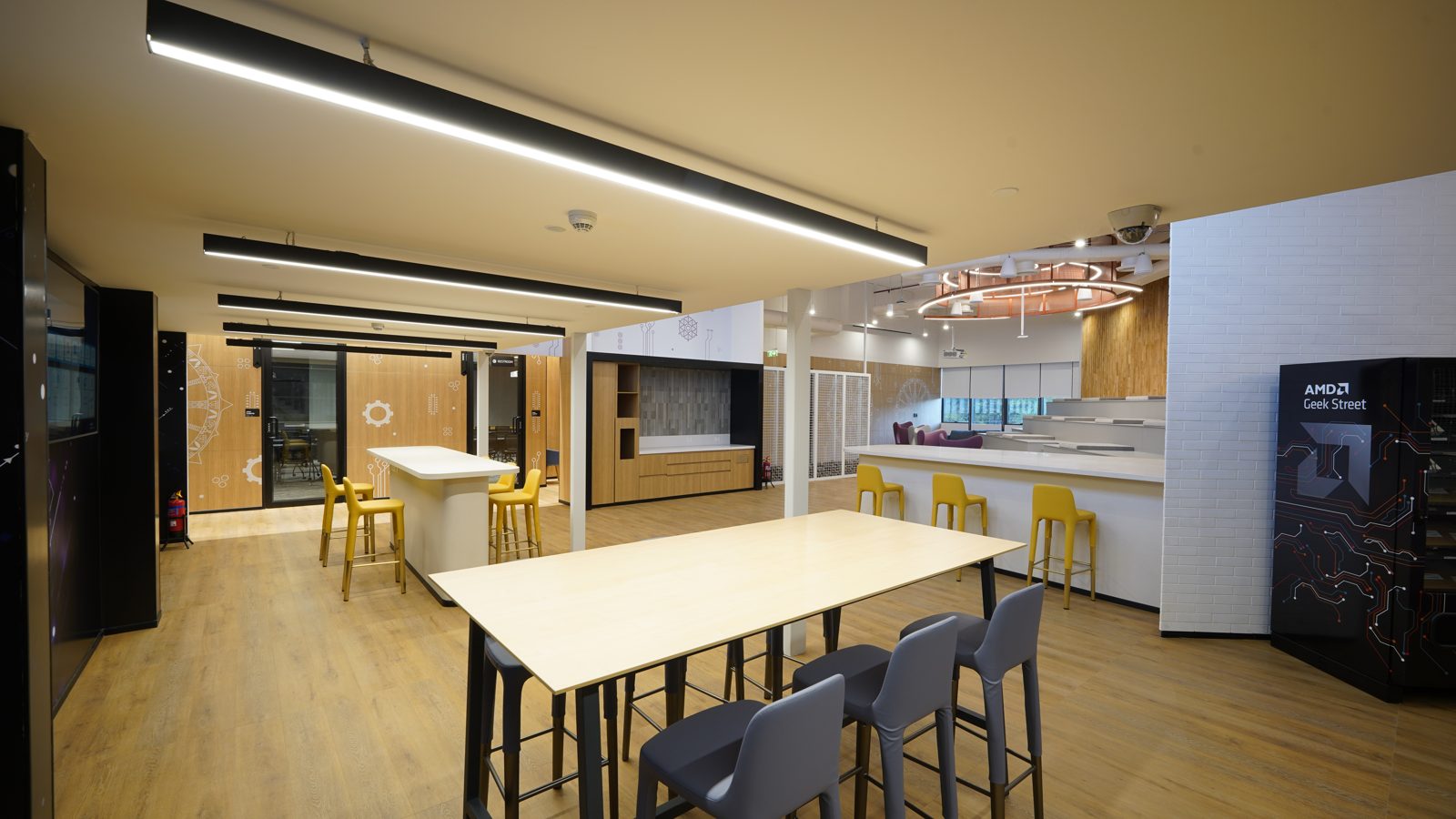 AMD โ engineered ceiling installation by Unicorn