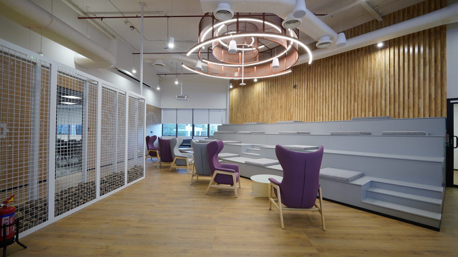 AMD โ engineered ceiling installation by Unicorn