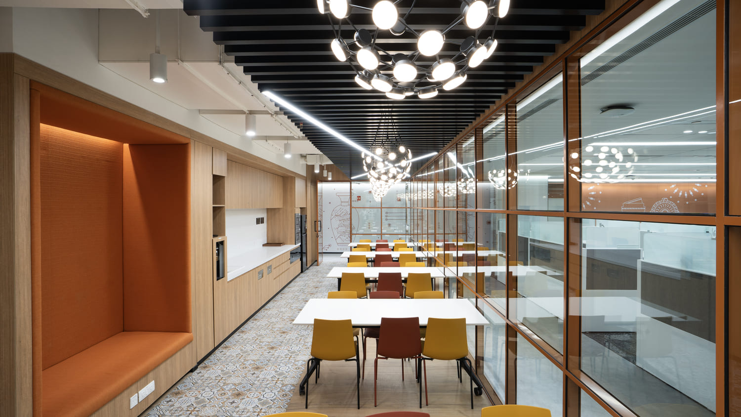 AMD offices — engineered ceiling installation by Unicorn