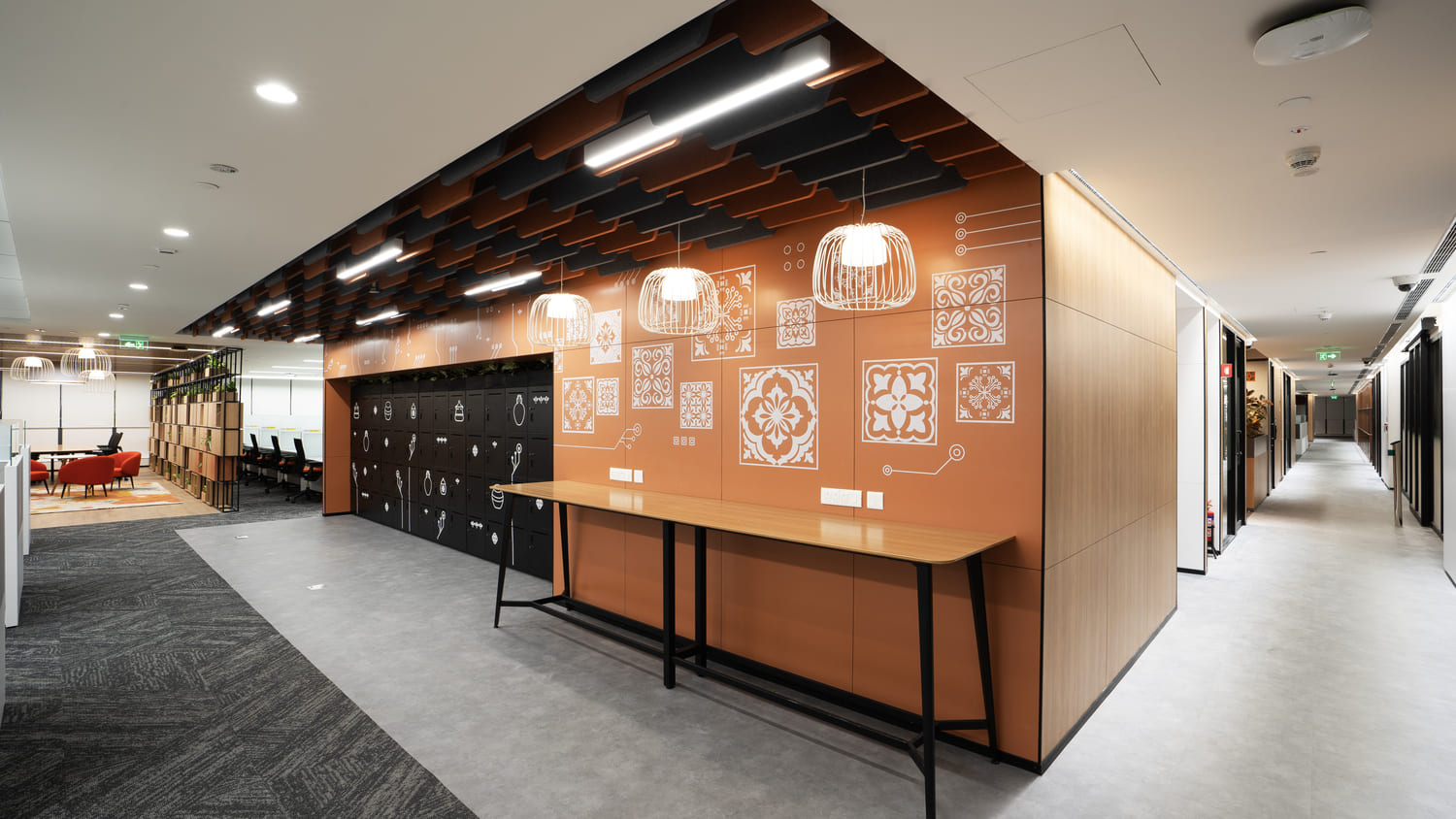 AMD offices — engineered ceiling installation by Unicorn
