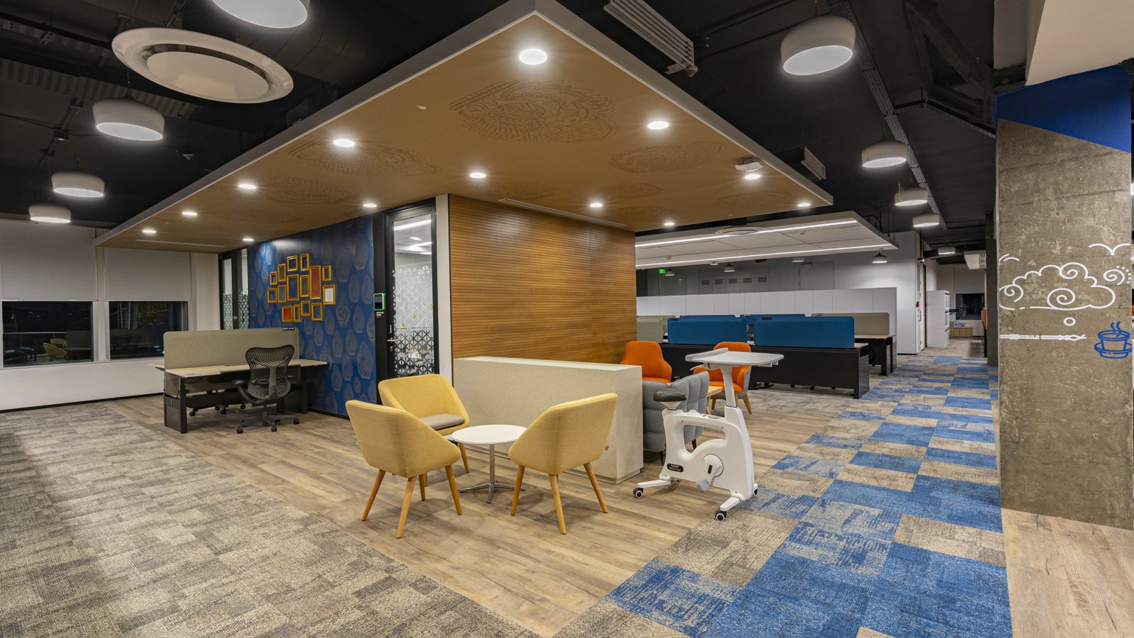 SAP โ engineered ceiling installation by Unicorn