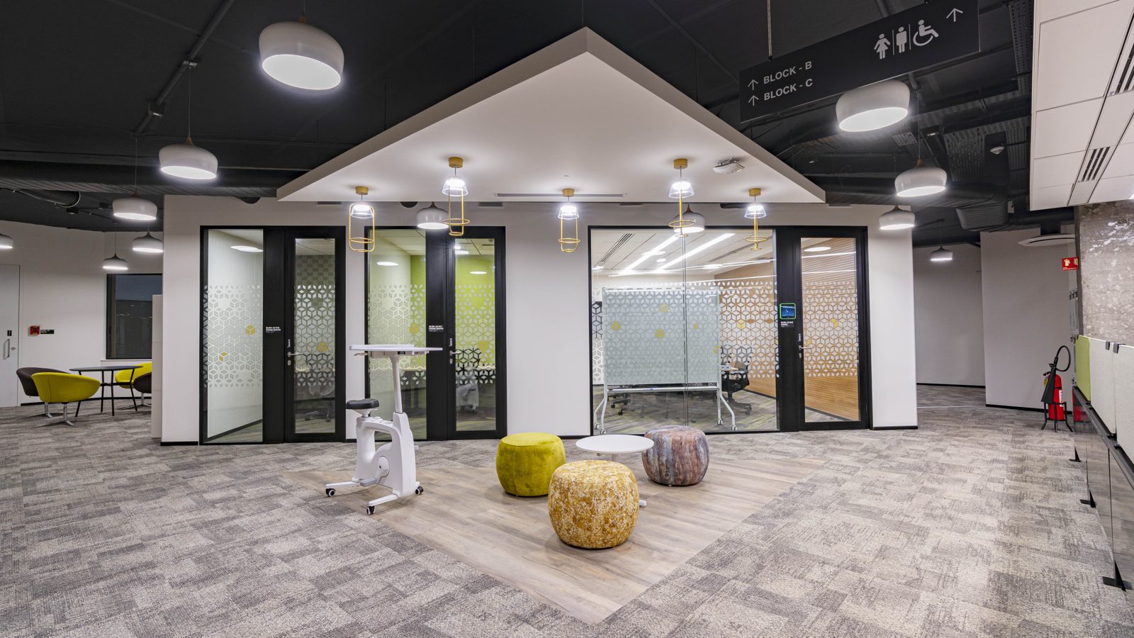 SAP โ engineered ceiling installation by Unicorn