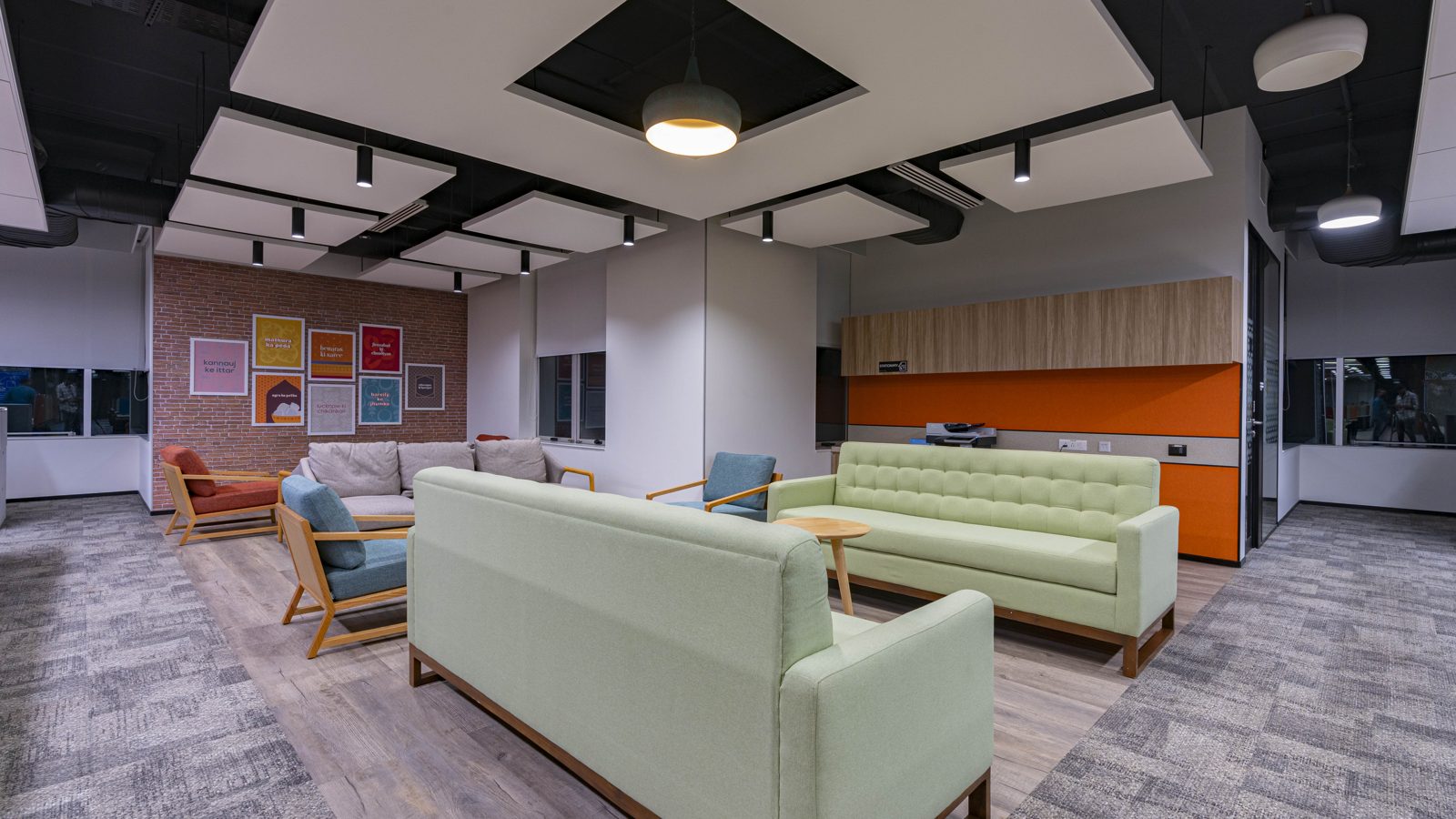 SAP โ engineered ceiling installation by Unicorn