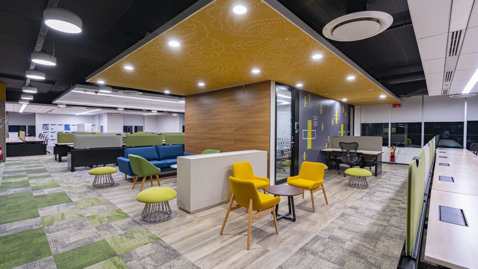 SAP โ engineered ceiling installation by Unicorn