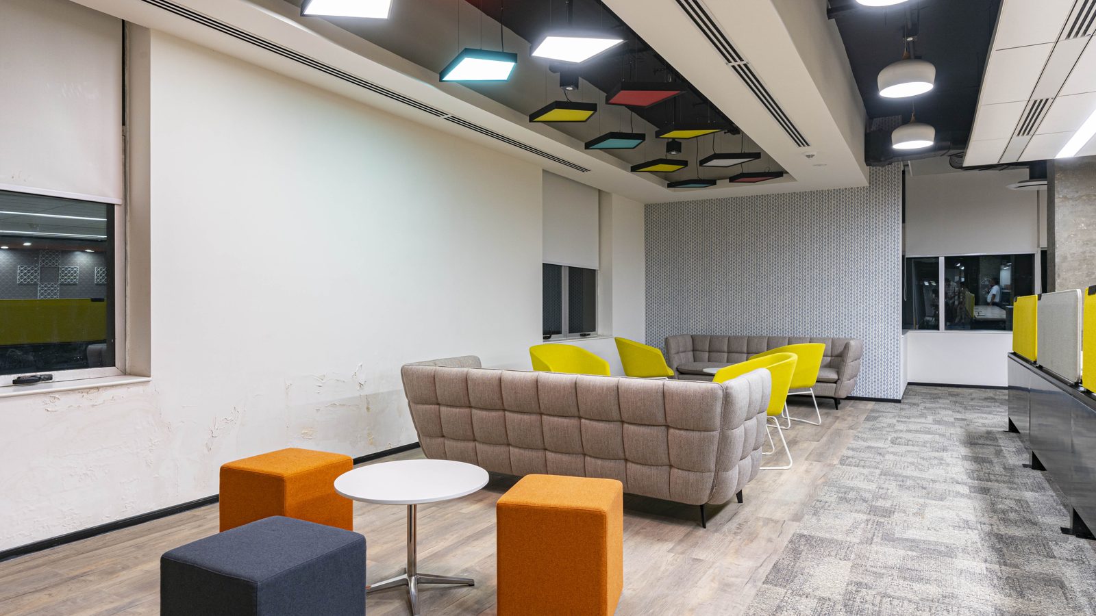 SAP โ engineered ceiling installation by Unicorn