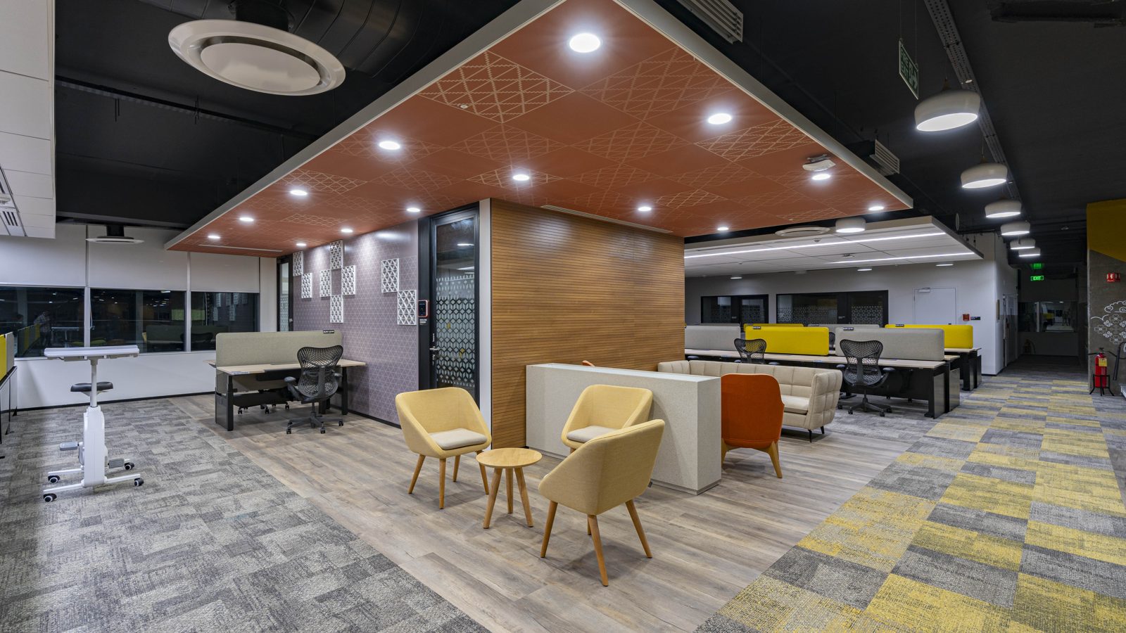 SAP โ engineered ceiling installation by Unicorn