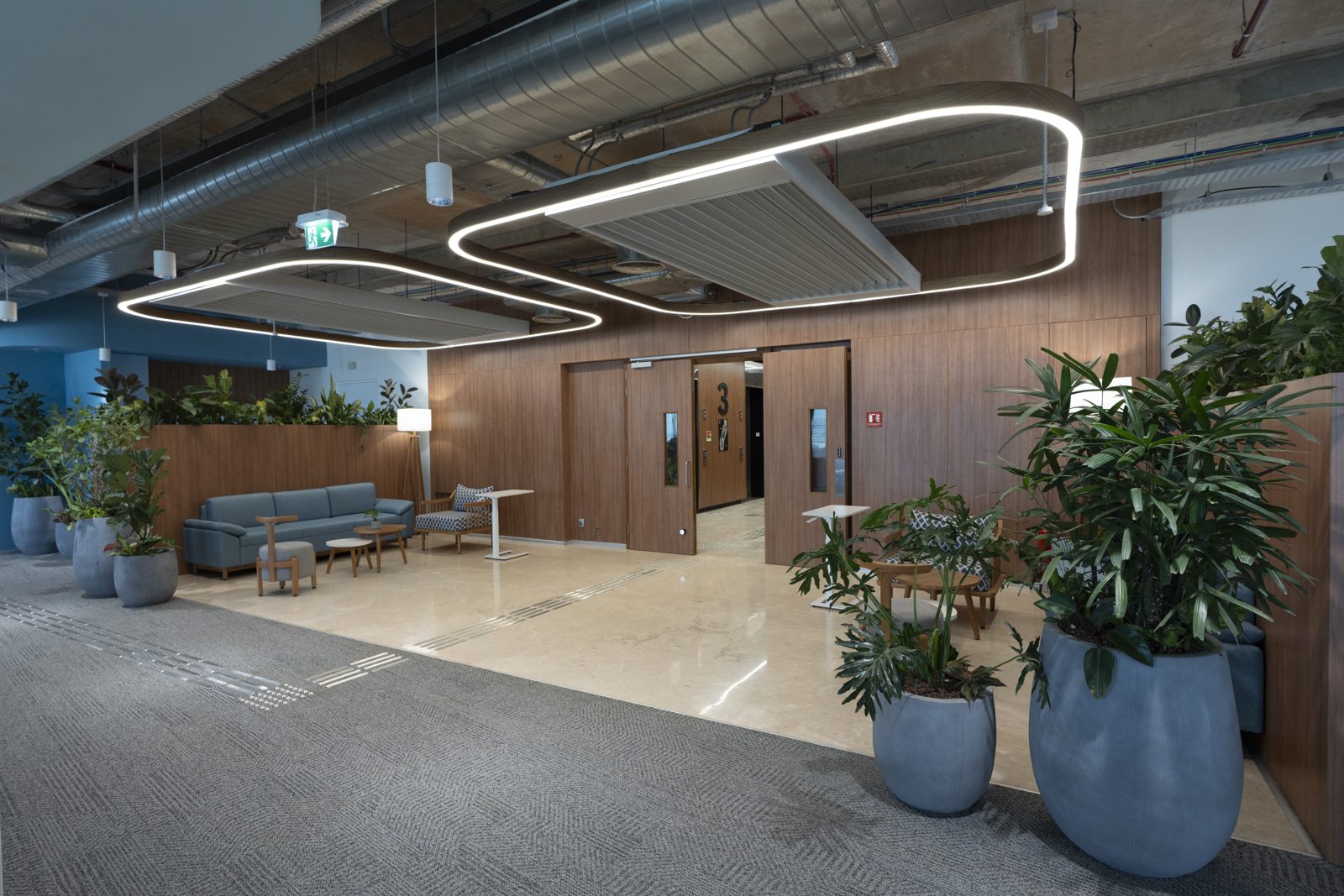 SAP โ engineered ceiling installation by Unicorn