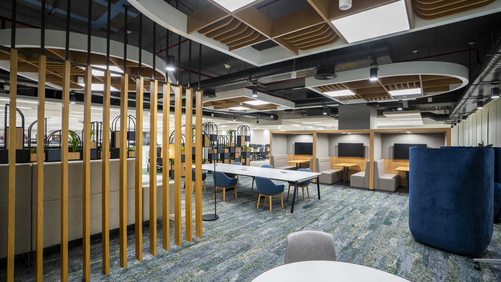 TCS โ engineered ceiling installation by Unicorn