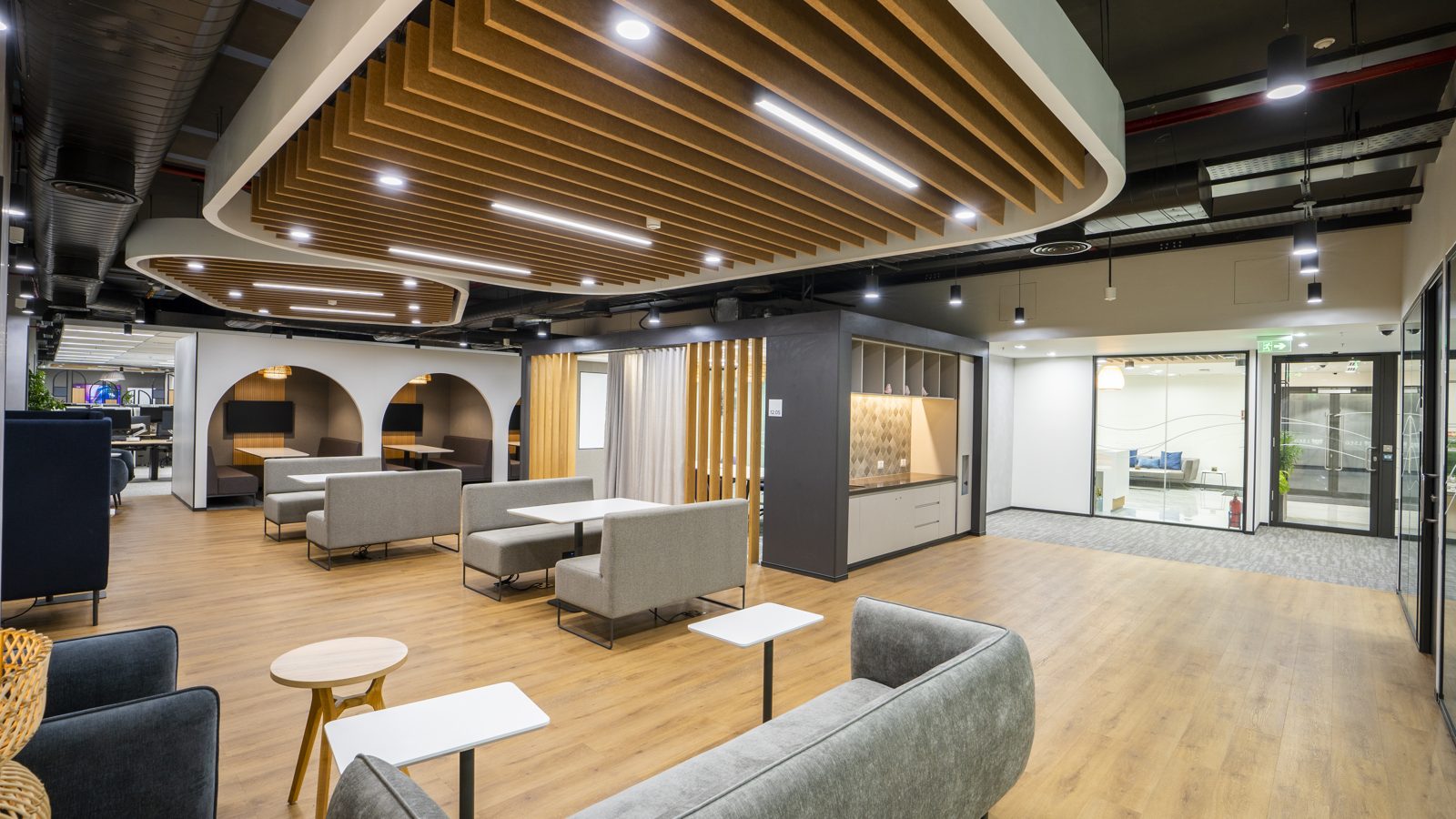 TCS โ engineered ceiling installation by Unicorn