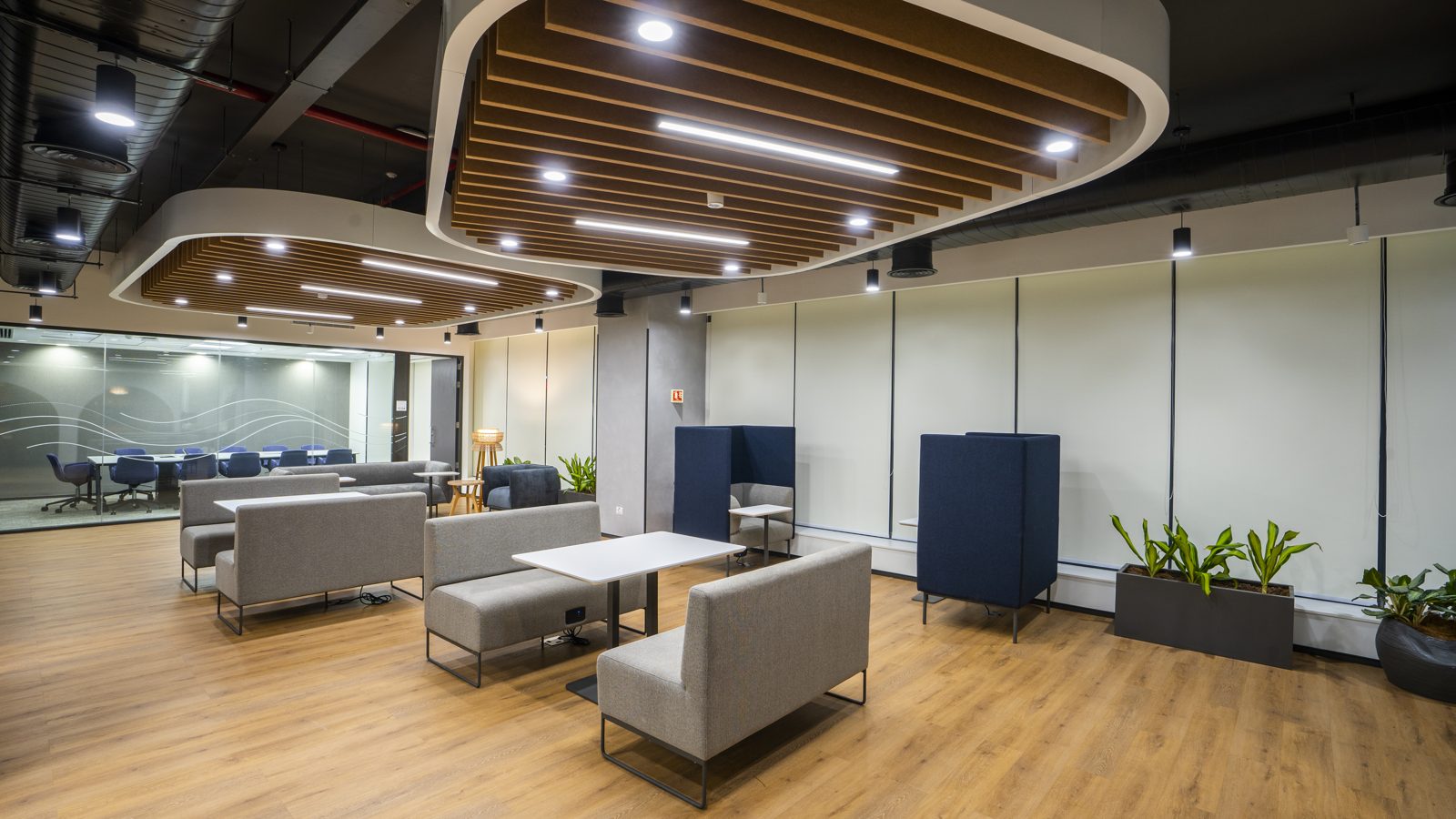 TCS โ engineered ceiling installation by Unicorn