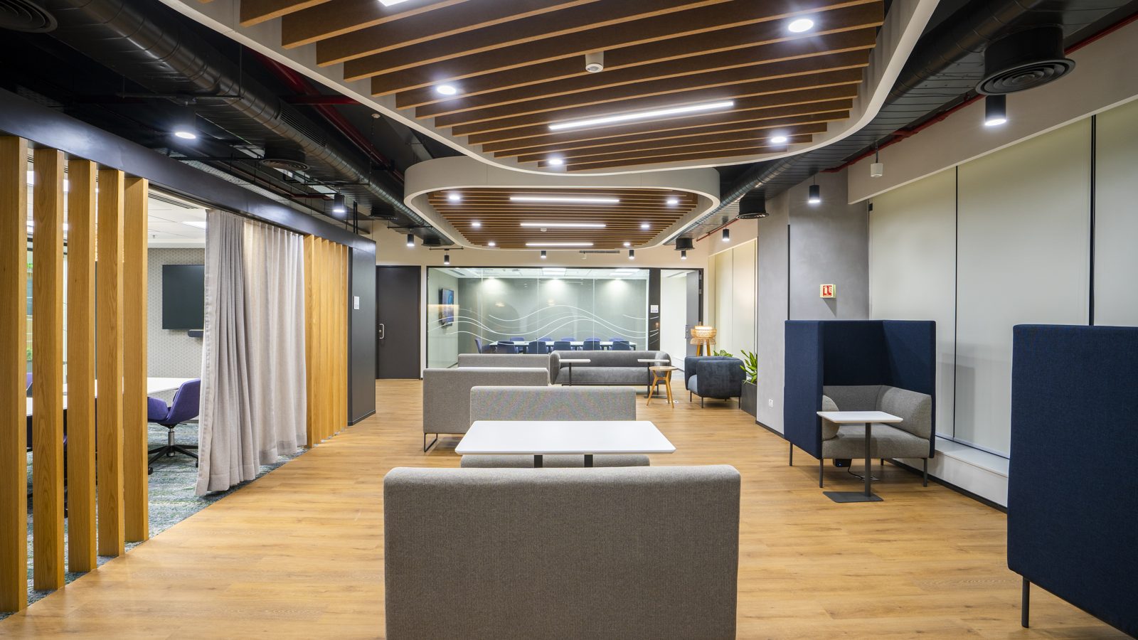 TCS โ engineered ceiling installation by Unicorn
