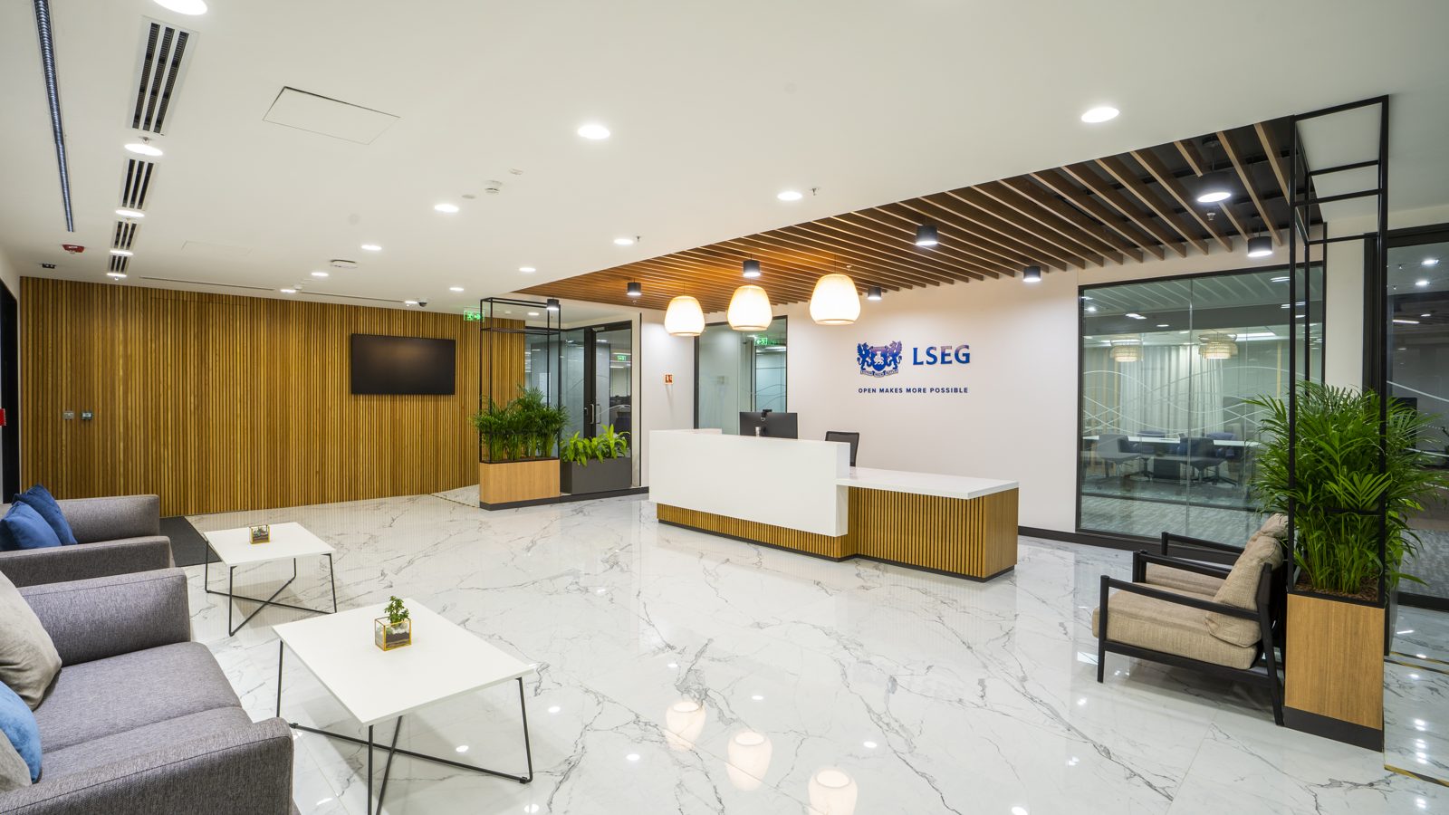 TCS โ engineered ceiling installation by Unicorn